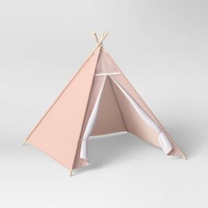 Open Box - Pillowfort -  Pom Pom Kids' Camping Tent Teepee Play  Pink